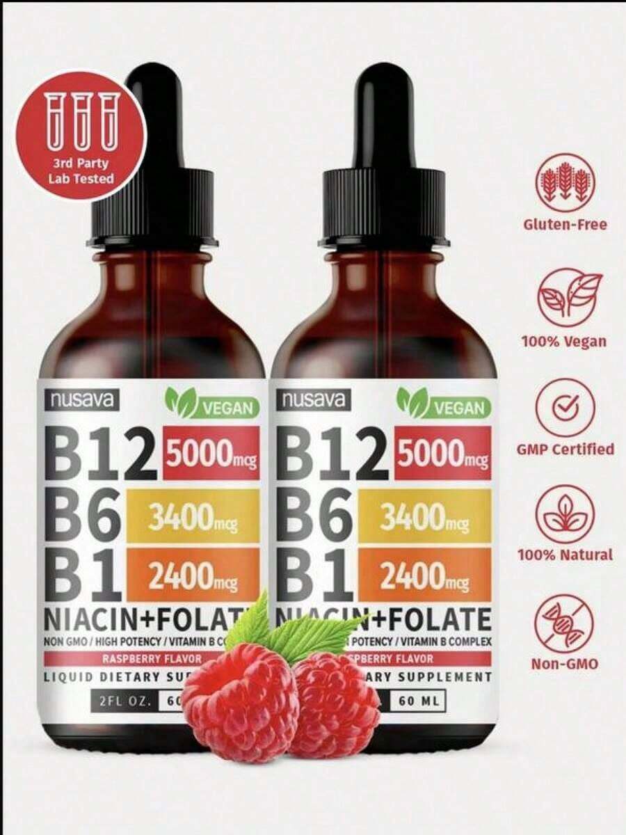Nusava Vitamin B12+B6 Liquid Drops 5 Pac