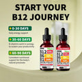 Vitamin B12 And B6 Liquid Drops, B12 Sublingual Vitamin B Complex - B 12 Vitamin 5000mcg - B12 Methylcobalamin For Energy, Brain, And Heart Support With 27,200 Mcg, Raspberry - Default Color
