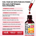 Vitamin B12 And B6 Liquid Drops, B12 Sublingual Vitamin B Complex - B 12 Vitamin 5000mcg - B12 Methylcobalamin For Energy, Brain, And Heart Support With 27,200 Mcg, Raspberry - 2 Pack