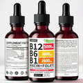 Vitamin B12 And B6 Liquid Drops, B12 Sublingual Vitamin B Complex - B 12 Vitamin 5000mcg - B12 Methylcobalamin For Energy, Brain, And Heart Support With 27,200 Mcg, Raspberry - 2 Pack