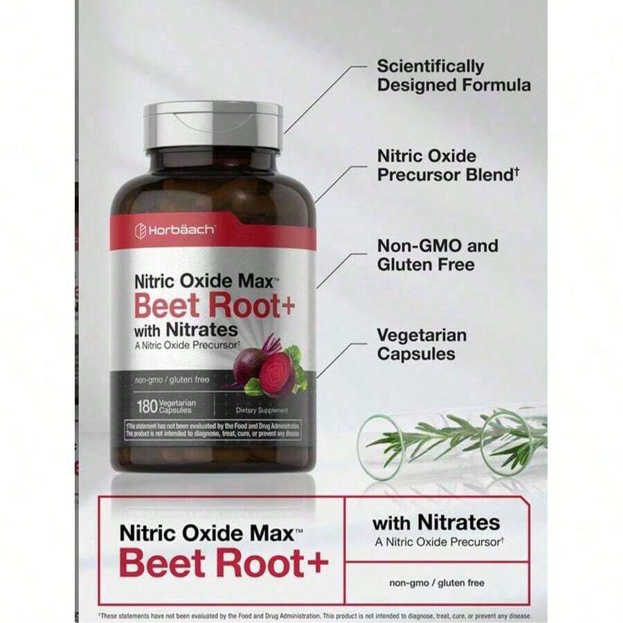 Horbach Nitric Oxide Beet Root Capsules 