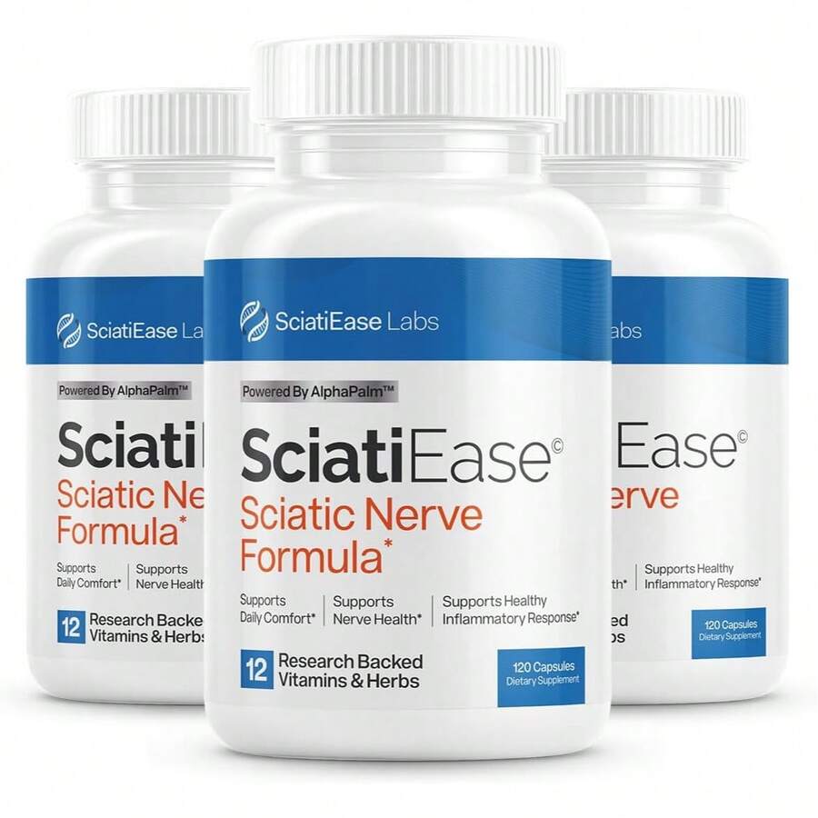 VPOAJ Sciatic Nerve Support Supplement 3 Pack - Nerve Health & Wellness Capsules With Vitamins & Herbal Blend, 120 Count Each - 300G