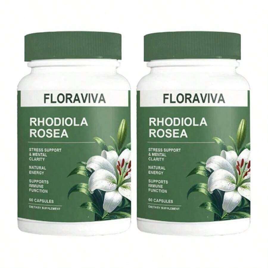 Flash  Floraviva Rhodiola Rosea Capsules For Natural Energy GMO Excluded - Default Color
