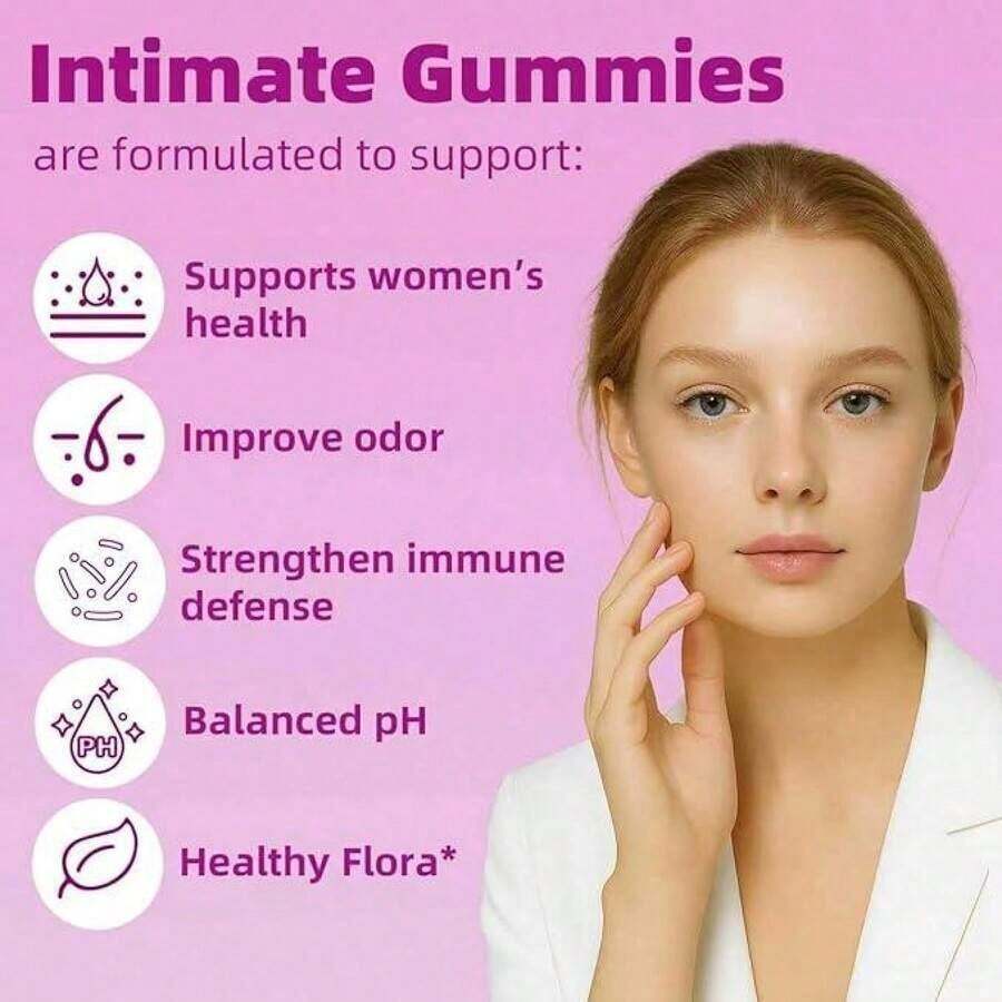 LEEFAR Women's Probiotic Gummies With Slippery Elm - Tropical Pineapple Flavor For PH Balance Digestive & Immune Health - 60 Gummies Per Pack - 2PC