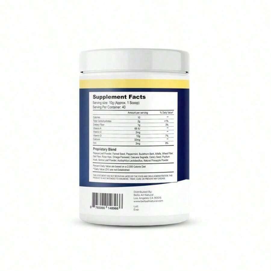 Bella Natural Premium Herbal Blend Powder, Pure Plant Derived Formula, 400 Grams Net Weight - 3bottle