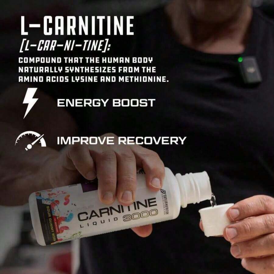 Cutler Nutrition Carnitine Liquid 3000 -  Sweet And Sour Flavor Body Supplement For Fitness & Health - Optimum Vitamin & Dietary Healthcare - 30 Servings - Blue Sharks
