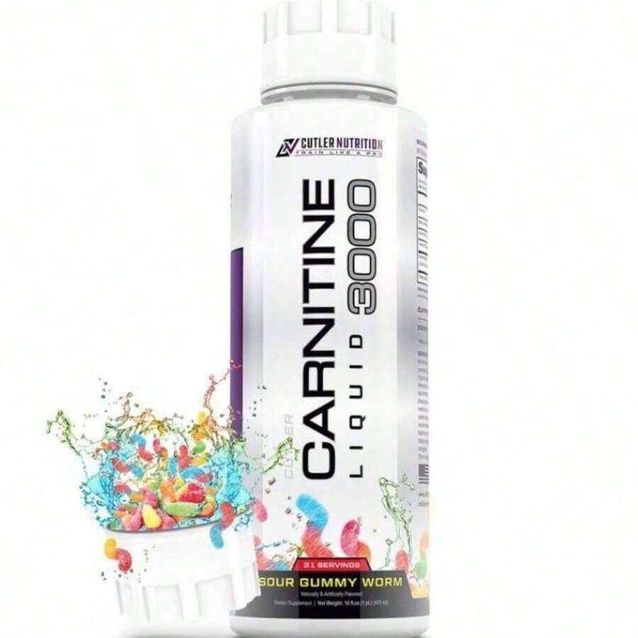 Cutler Nutrition Carnitine Liquid 3000 -  Sweet And Sour Flavor Body Supplement For Fitness & Health - Optimum Vitamin & Dietary Healthcare - 30 Servings - Default Color