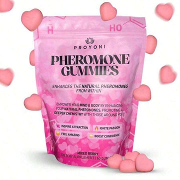 ProYoni Pheromone Gummies - Enhances Your Natural Pheromones From Within - 60 Count Mixed Berry Flavor - Default Color