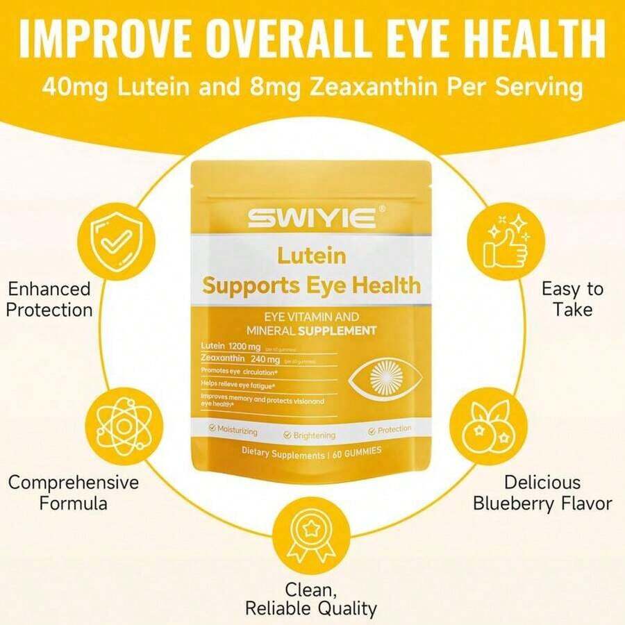Eye Care Zeaxanthin Astaxanthin Gummies Blue Light Shield Berry 60 - Default Color