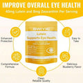 Eye Care Zeaxanthin Astaxanthin Gummies Blue Light Shield Berry 60 - 2 Pcs