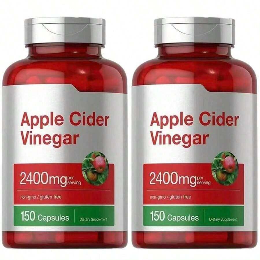 Apple Cider Vinegar 2400mg 150Caps Fitness Health Supplement - 3 Bottles
