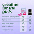 Bloom Nutrition Creatine Gummies - Energy, Cognitive Health & Post-Workout Muscle Recovery Promotes & Muscle Improves - Creatine For Women - 3PCS