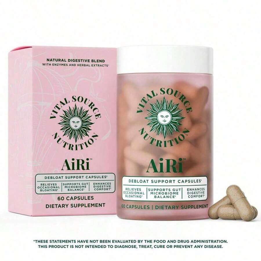 Debloat Support Capsules - AiRi - Vital Source Nutrition - 3bottle