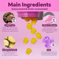 LEEFAR Her Juicy  Feminine Probiotics Gummies- All In One Solution With Slippery Elm And Prebiotics&Lactobacillus Probiotic Blend For Women's PH Balance And Dryness - Hawaiian Pineapple Gummies 60 Count Hawaiian Pineapple Women's Probiotic - 3PCS
