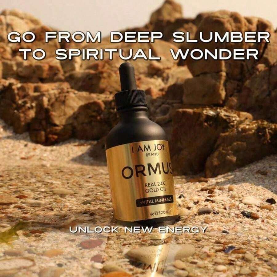 Ormus Gold Oil Monoatomic Supports Deeper Thought, Intuitive Awareness & Dream Clarity Rich With Minerals, Platinum, Iridium Non-Chemical Extraction 4oz Body Care - Default Color