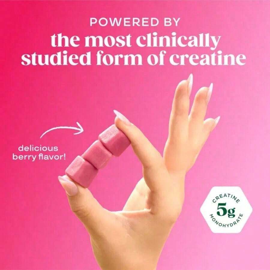 Bloom Nutrition Creatine Gummies - Energy, Cognitive Health & Post-Workout Muscle Recovery Promotes & Muscle Improves - Creatine For Women - 2PCS