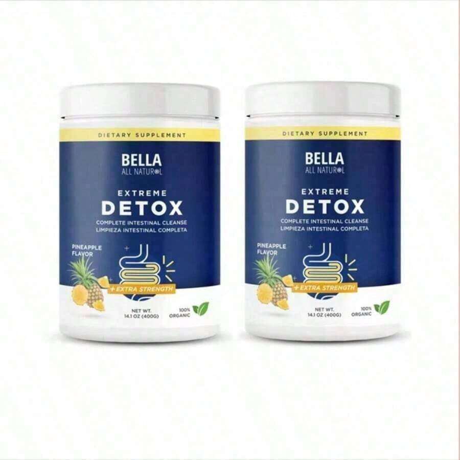 Bella Pineapple Colon Cleanse – High Fiber Detox Powder For Digestive Health & Gut Support|   400g|   40 Servings - 2 Pcs