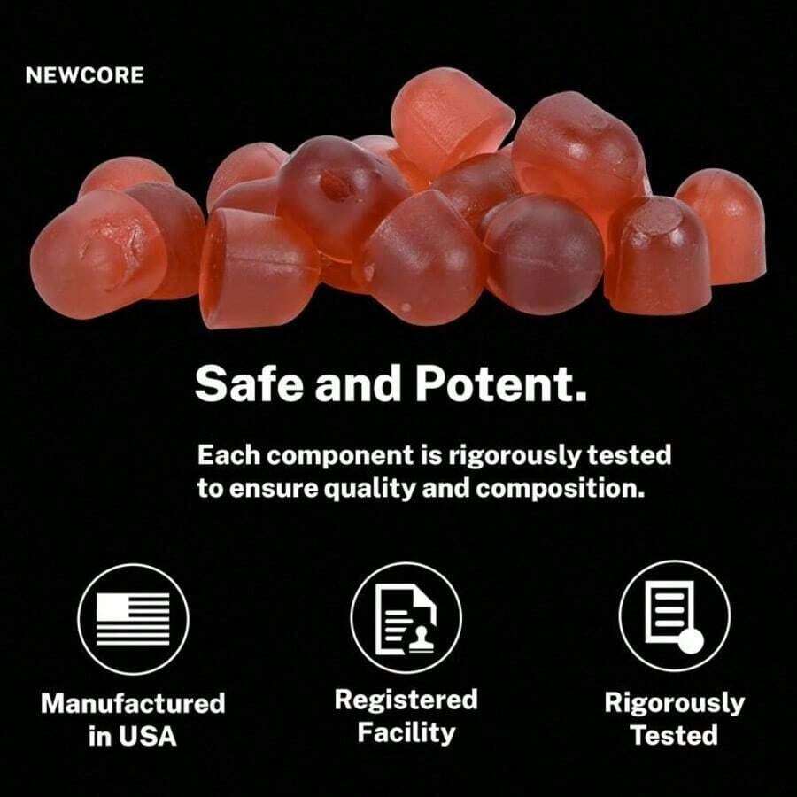 Newcore 7-In-1 Nitric Oxide Booster - Beet Root & L-Arginine Gummy For Blood Flow, Energy & Stamina Support |   100% Natural Supplement For Men - Default Color