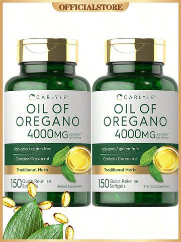 Carlyle Oregano Oil Softgels –Equivalent To4,000 Mg OfOregano Leafper Serving | Contains Naturally-Occurring Carvacrol | Mediterraneanand Wild Harvested | Quick ReleaseSoftgels | 150 Quick-Release Capsules - Default Color