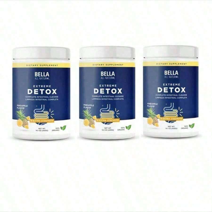 Bella Pineapple Colon Cleanse – High Fiber Detox Powder For Digestive Health & Gut Support|   400g|   40 Servings - Default Color