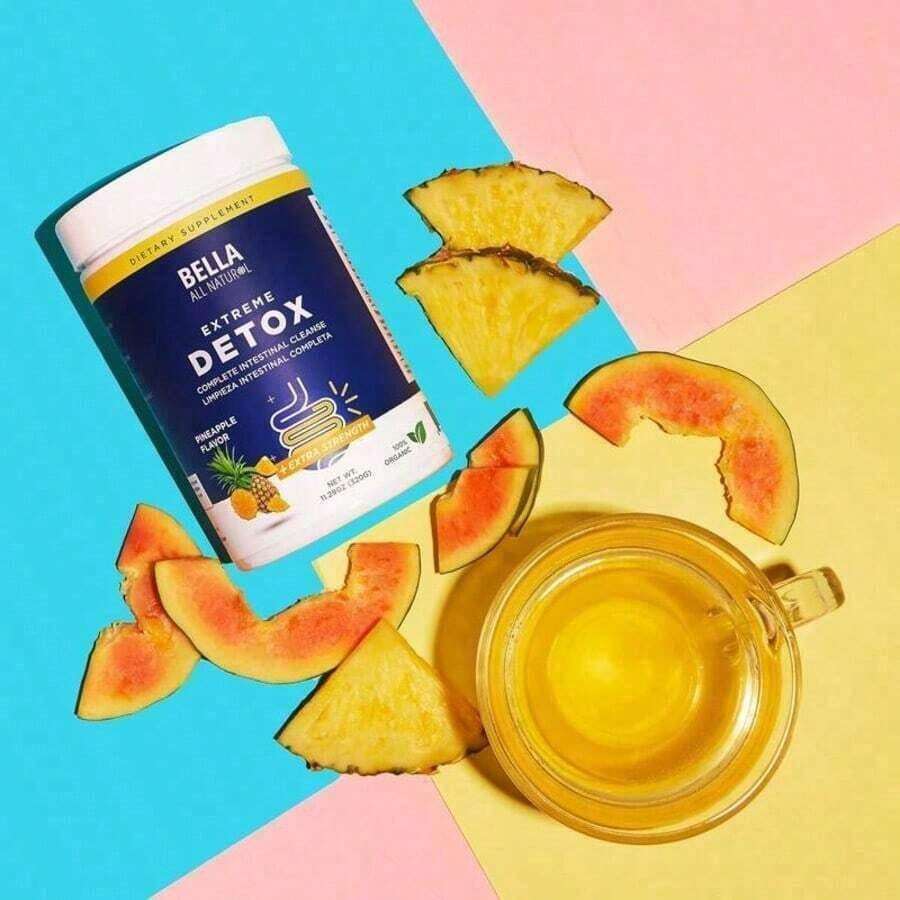 Bella Pineapple Colon Cleanse – High Fiber Detox Powder For Digestive Health & Gut Support|   400g|   40 Servings - 3 Pcs