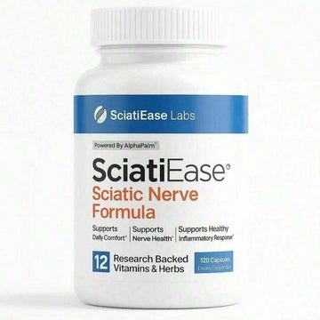 SciatiEase Sciatic Nerve Health Support Supplement - 120 Capsules With AlphaPalm, Pea, Vitamin B Complex, Alpha Lipoic Acid 300mg, Fast-Absorbing Formula For Nerve Comfort - Healthcare Sciatica Relief - Default Color