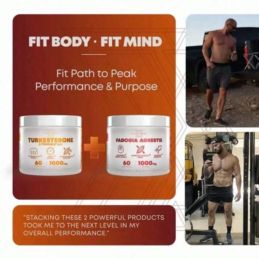 Muscle Stack By Peak Revival-X – 2000mg Formula – Turkesterone, Tongkat Ali & Fadogia – Testosterone Boost, Muscle Growth & Fast Recovery - 1set