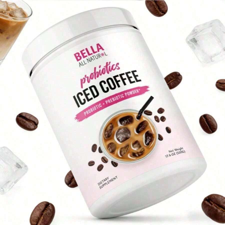 Bella All Nat-Ural Probiotics Iced Coffee (500g): Gut-Friendly Sips With Live Cultures - 2PCS