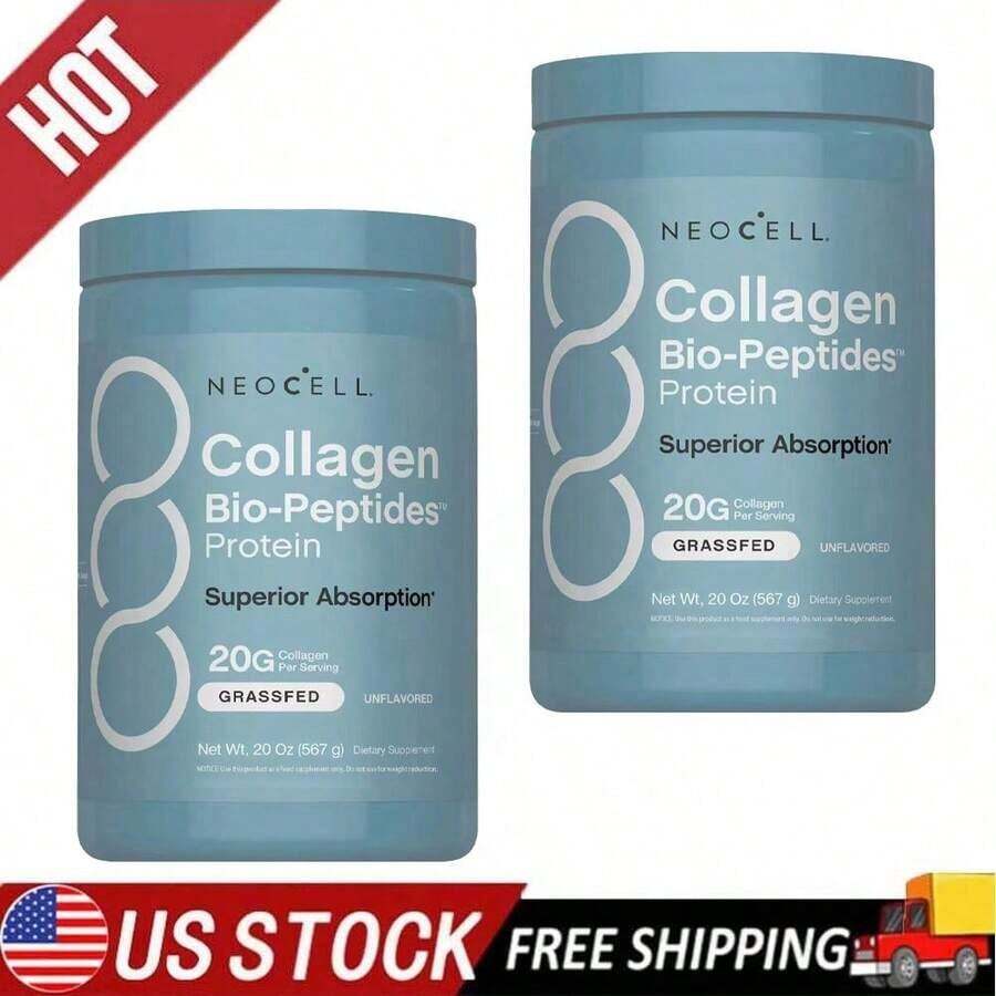 Collagen Peptides Powder, 10oz |   Formulated With 18 Essential Amino Acids For Hair, Skin & Nails |   Grass-Fed, Highly Absorbable Protein - Default Color