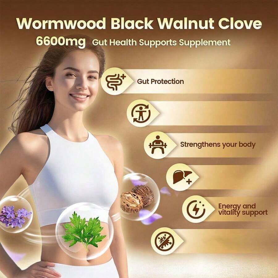 VivoNu Ai Cao Hei Walnut Lilac Capsules, 6600mg Clean, Healthy, And Human Intestinal Protective Supplement, 18 In 1 Herbal Mix, Contains 240 Soft Capsules Of Pumpkin Seeds, Garlic, Oriole, Berberine, Cinnamon, And More - 2 Bags