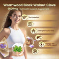 VivoNu Ai Cao Hei Walnut Lilac Capsules, 6600mg Clean, Healthy, And Human Intestinal Protective Supplement, 18 In 1 Herbal Mix, Contains 240 Soft Capsules Of Pumpkin Seeds, Garlic, Oriole, Berberine, Cinnamon, And More - 3bag