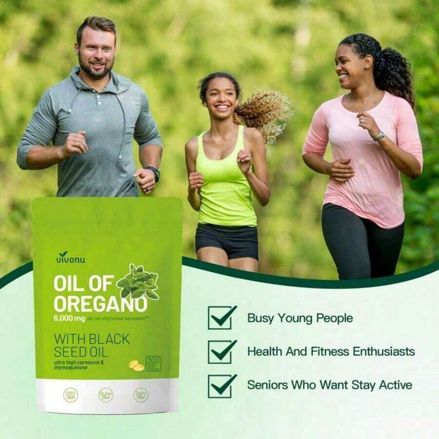 Oil Of Oregano Softgels With Black Seed Oil| Organic Formula With Carvacrol & Thymoquinone| Immune & Respiratory Support| Non-GMO|300 Capsules - Default Color