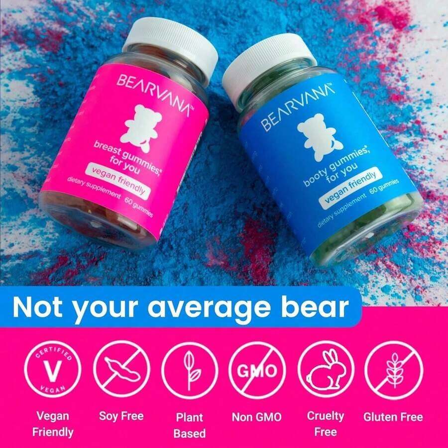 BEARVANA Berry Gummies For Women - All-In-One Nutrition |   Herbal Boost Multivitamin With Daily Fitness Support |   2-Pack Value With Free Shipping - 1