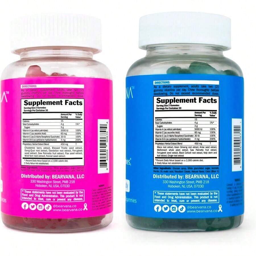 BEARVANA Berry Gummies For Women - All-In-One Nutrition |   Herbal Boost Multivitamin With Daily Fitness Support |   2-Pack Value With Free Shipping - 1