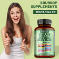 BUPORAI Soursop Shilajit Sea Moss Lion's Mane - Has Natural Antioxidant Properties To Boost Immunity And Support Cell Regeneration - 120pcs - Default Color