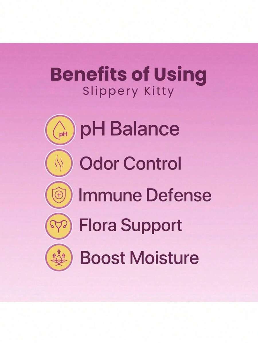 Slippery Kitty Feminine Probiotic + Moisture Gummies - All In One Solution With Slippery Elm 60 Count Pineapple Flavor - 2