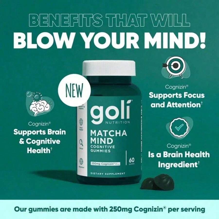 Goli 3 Bottle Best Seller Bundle: Ashwagandha KSM-66 Adaptogen + Apple Cider Vinegar Detox + Matcha Mind With Cognizin For Brain Health - Vitamins D2 & B12 Included - Default Color