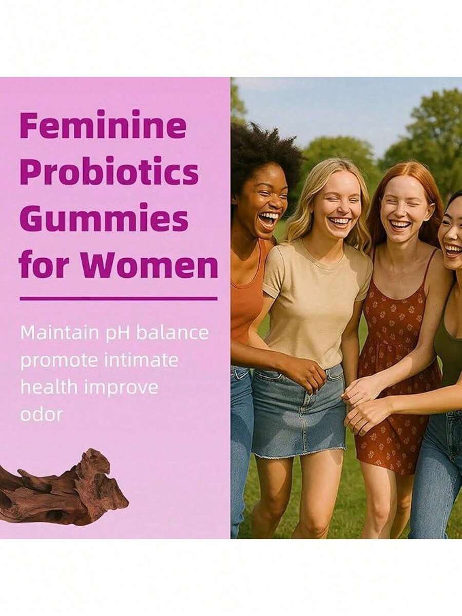 LEEFAR Women's Probiotic Gummies With Slippery Elm - Tropical Pineapple Flavor For PH Balance Digestive & Immune Health - 60 Gummies Per Pack - 2