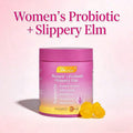 LEEFAR Women's Probiotic Gummies With Slippery Elm - Tropical Pineapple Flavor For PH Balance Digestive & Immune Health - 60 Gummies Per Pack - Default Color