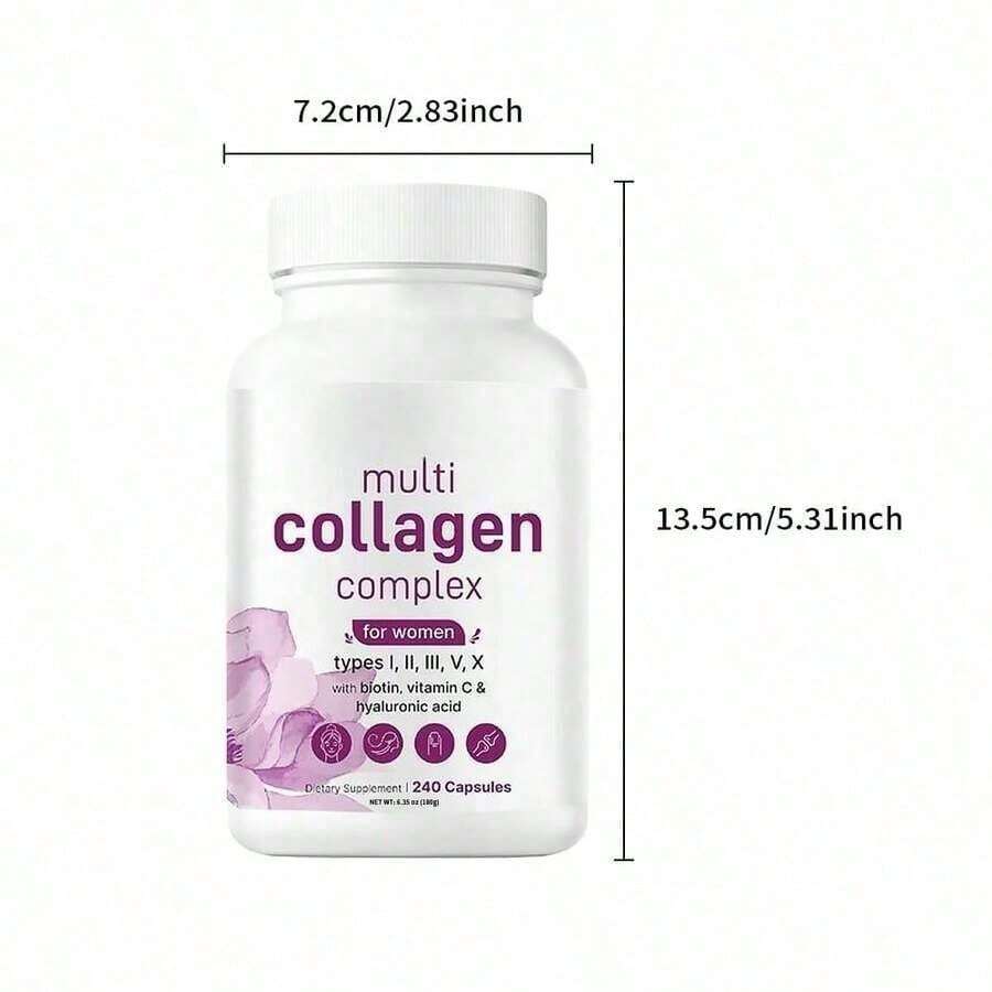 Multi Collagen Complex, 240 Capsules Holiday Essentials (1 Bottle),Holiday Essentials(1bot) - 3PCS