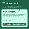 Fiber Gummies For Digestive Health & Regularity - Raspberry Lemon Flavor - No Sugar Added & Vegan - Daily Gummy For Adults - 1