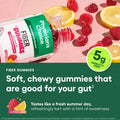 Fiber Gummies For Digestive Health & Regularity - Raspberry Lemon Flavor - No Sugar Added & Vegan - Daily Gummy For Adults - 2-pack