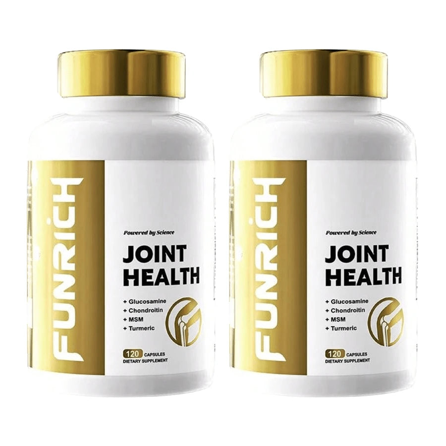 FUNRICH Joint Health Supplement For Women & Men With Glucosamine, Chondroitin, MSM & Turmeric - 120 Capsules﻿ - 1PCS