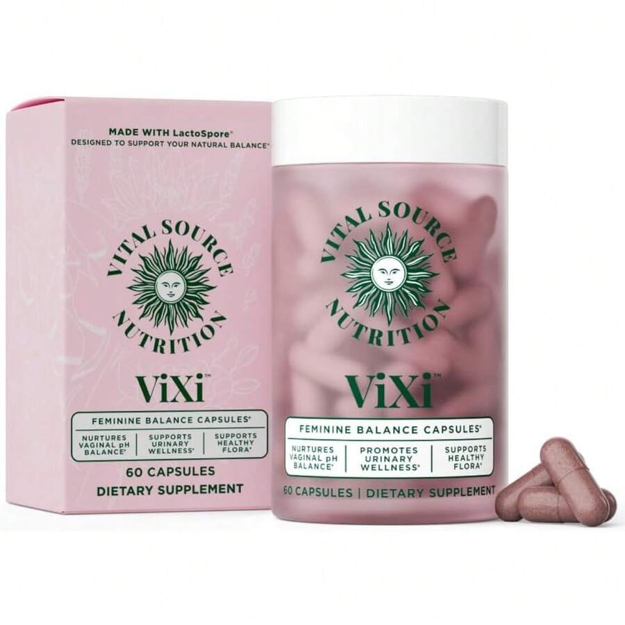 Vital Source Nutrition ViXi Healthy Female Physiological Function Support Supplement |     With LactoSpore ®   , Cranberry & Pineapple |     Vegan Non-GMO |     30 Servings |     Dietary Supplement - Default Color