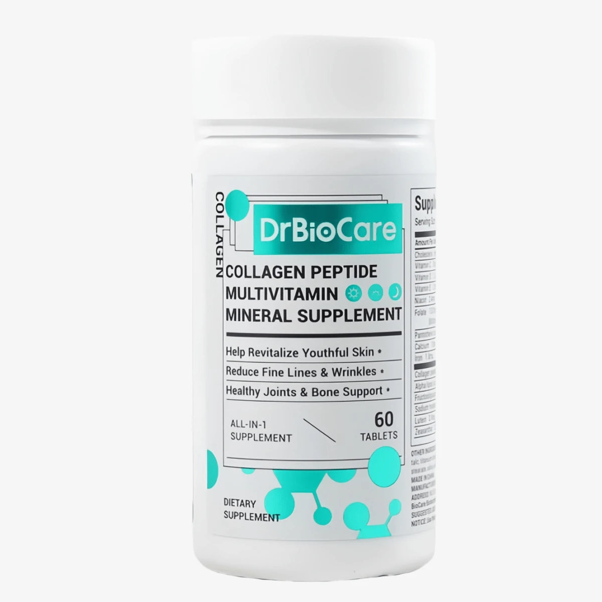 VPOAJ DrBioCare Collagen Peptide Multivitamin 60 Tablets - Skin, Joint & Bone All-In-One Support - 90g