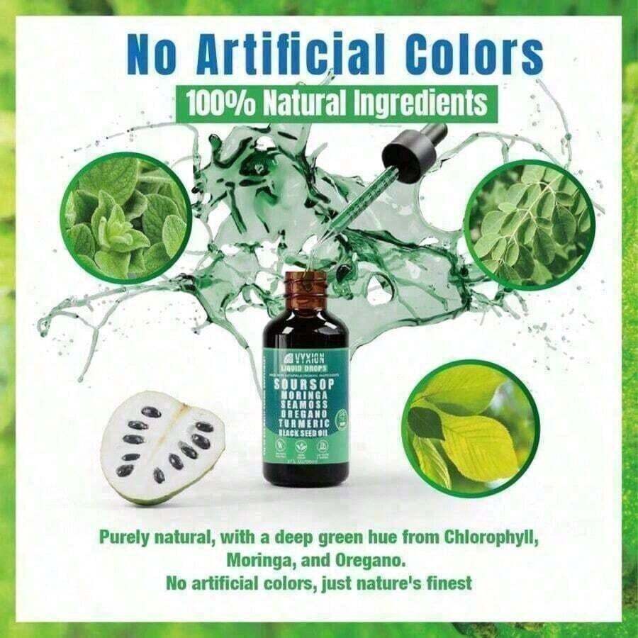 Vyxion Soursop Bitters – 2 Fl Oz – 10 Herbs For Explosive Detox & Intimate Vitality – Sea Moss, Ashwagandha – Boost Stamina & Desire – Vegan – Limited Time Offer 3-Pack - 3-pack