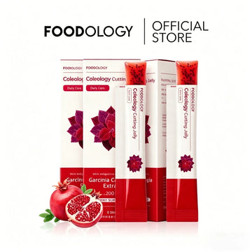 [FOODOLOGY] Coleology Cutting Jelly 10days - Garcinia Cambogia (HCA), Chia Seeds Collagen, Hyaluronic Acid, Pomegranate Flavored 8.81 Oz /10 Sticks - Default Color