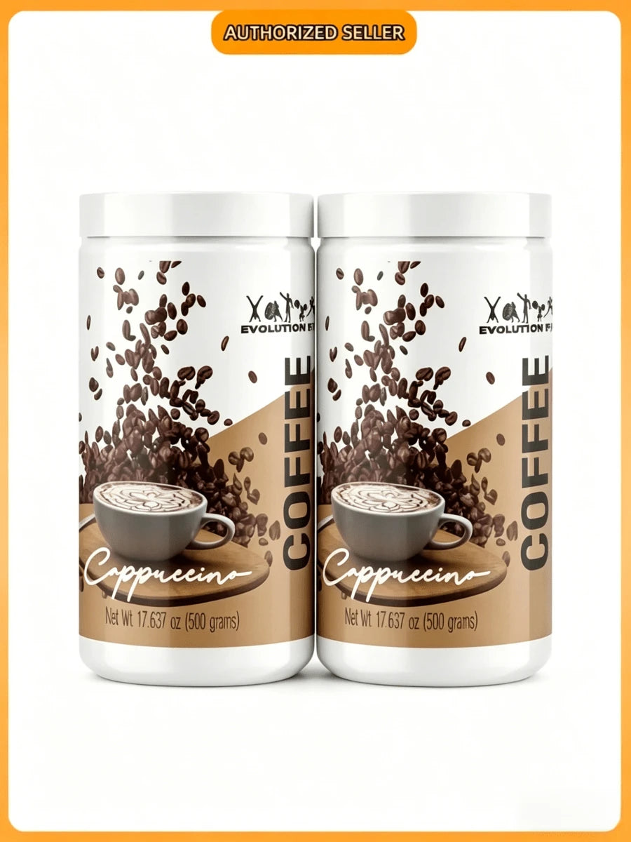 Evolution Coffee Cappuccino Flavor Beverage Creamy With L-Carnitine A Dietary Supplement Product - 3bottle