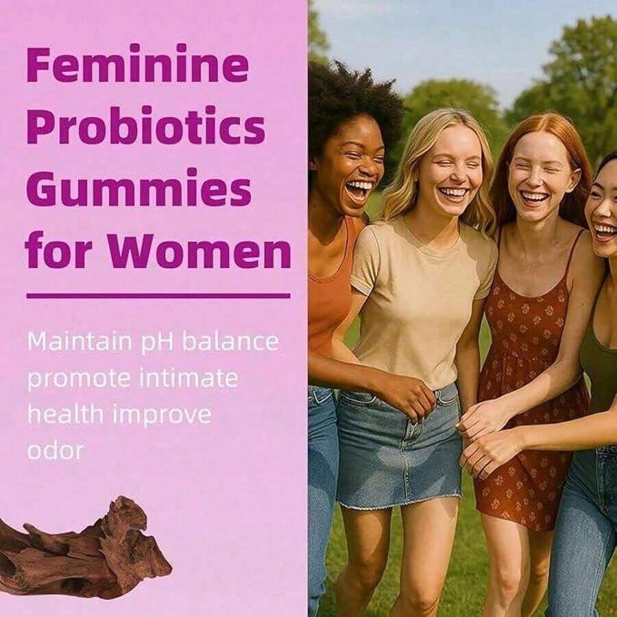 LEEFAR Her Juicy  Feminine Probiotics Gummies- All In One Solution With Slippery Elm And Prebiotics&Lactobacillus Probiotic Blend For Women's PH Balance And Dryness - Hawaiian Pineapple Gummies 60 Count Hawaiian Pineapple Women's Probiotic - 2PCS