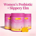 LEEFAR Her Juicy  Feminine Probiotics Gummies- All In One Solution With Slippery Elm And Prebiotics&Lactobacillus Probiotic Blend For Women's PH Balance And Dryness - Hawaiian Pineapple Gummies 60 Count Hawaiian Pineapple Women's Probiotic - One